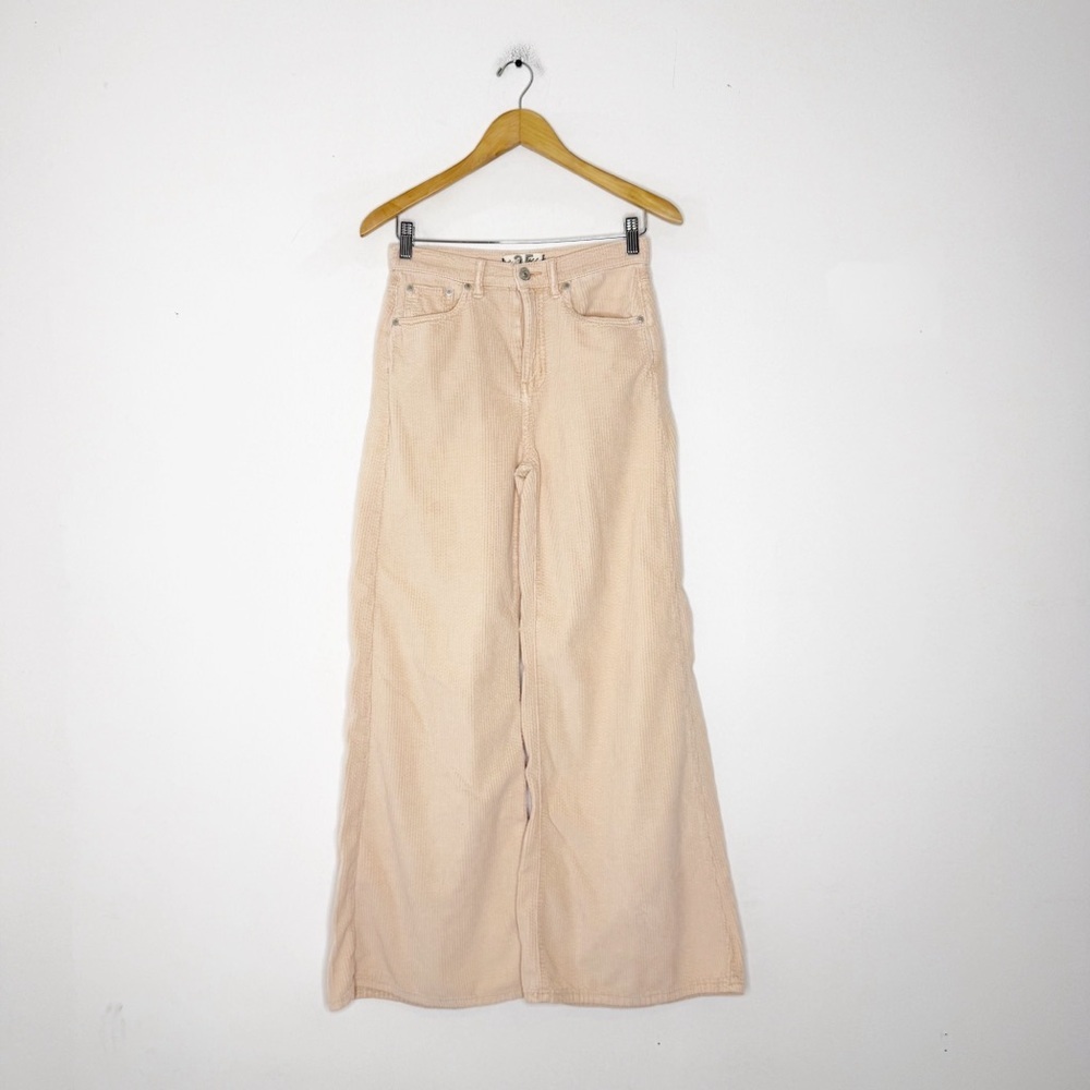 We The Free Free People Pink Wide-Leg Corduroy Pants Size 25 High Rise